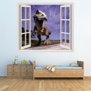 T-Rex Jurassic Dino 3D Window Wall Sticker
