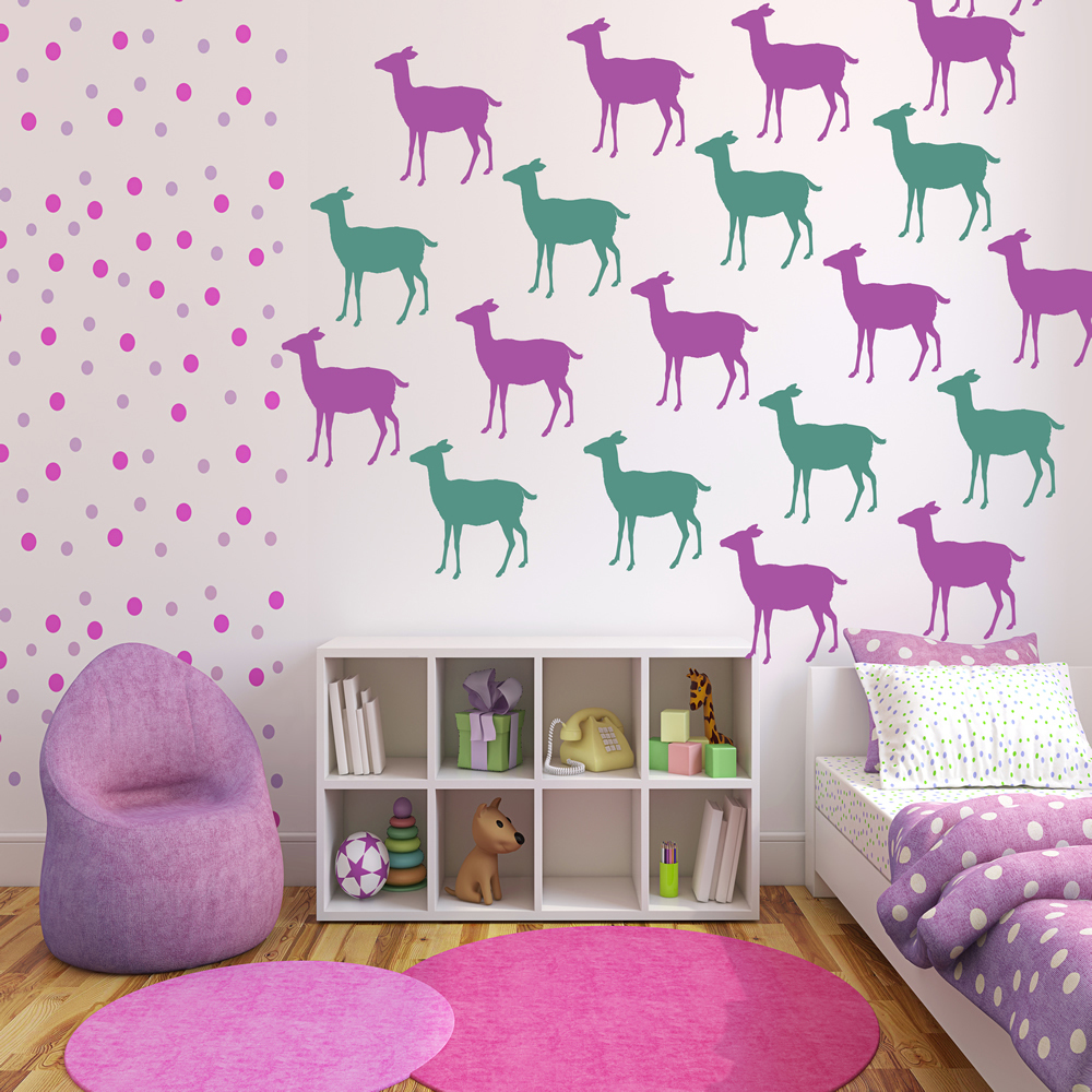 Doe Deer Woodland Animals Wall Sticker Pack