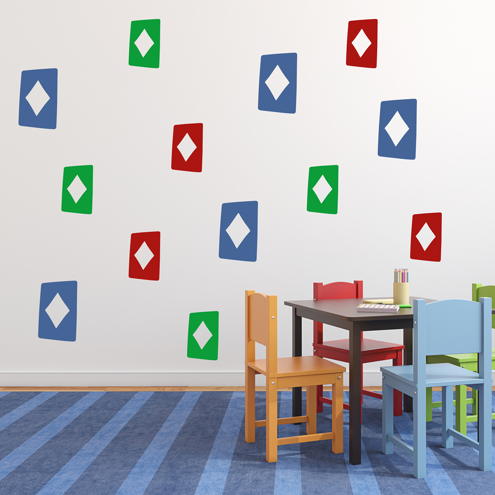 Diamond Card Card Games Wall Sticker Pack