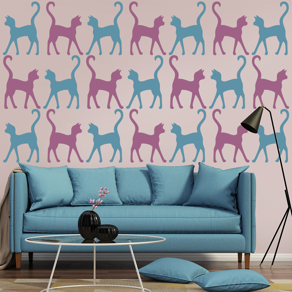 Feline Cat Animals Pets Wall Sticker Pack