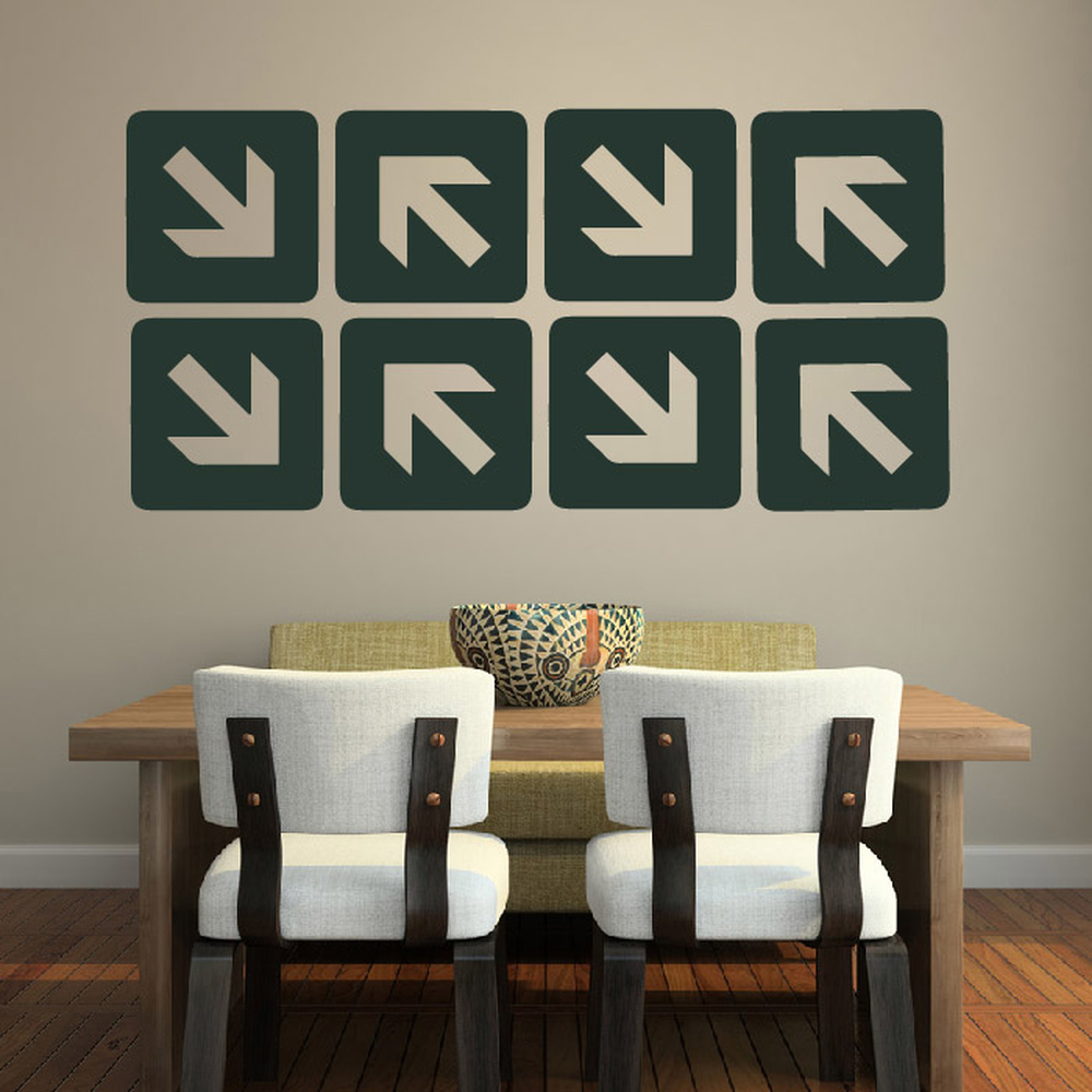 Diagonal Arrow School Nursery Wall Sticker Pack