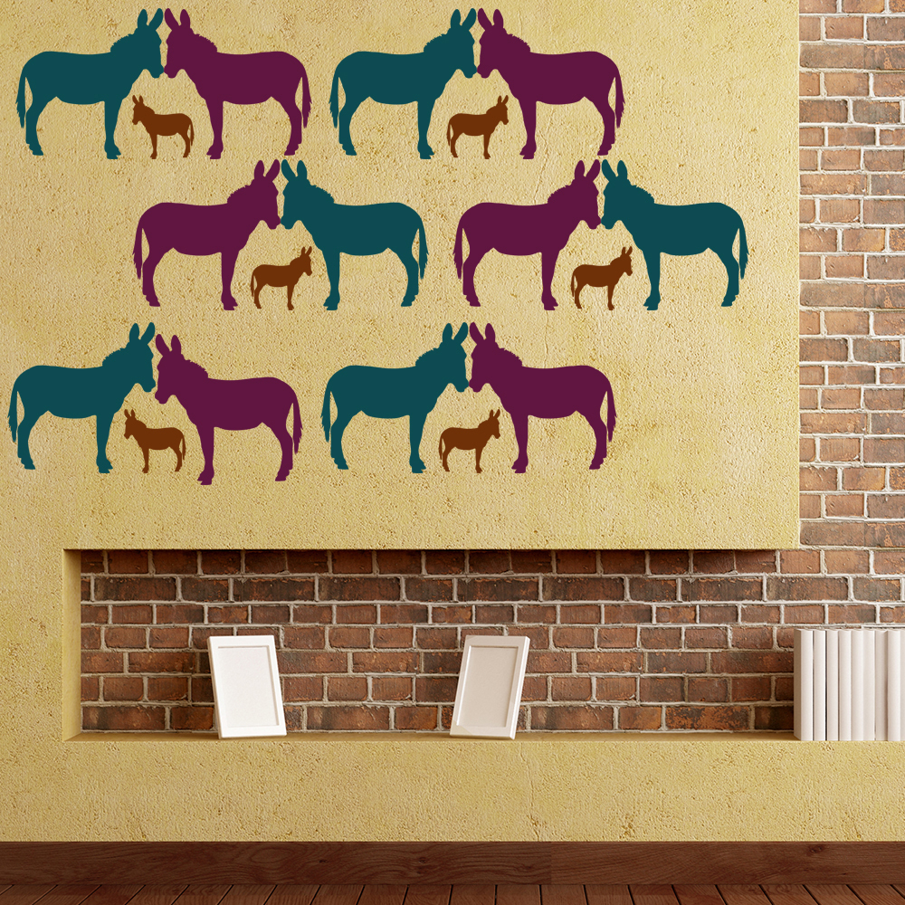 Donkey Farm Animals Wall Sticker Pack