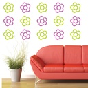Daisy Flower Petal Nursery Wall Sticker Pack