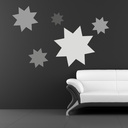 Eight Point Star Nursery Wall Sticker Pack