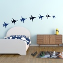 Fighter Jet Aircraft Plane Wall Sticker Pack