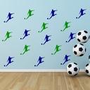 Football Striker Sports Wall Sticker Pack