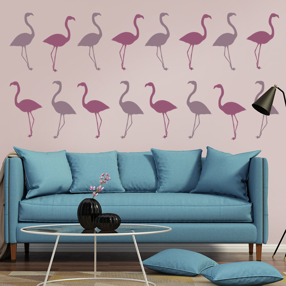 Flamingo Bird Wall Sticker Pack - Mod1