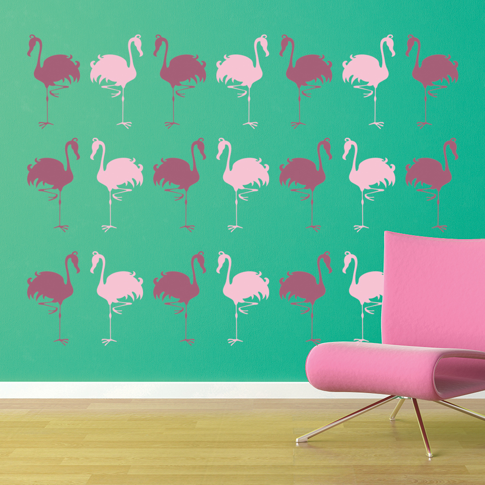 Flamingo Bird Wall Sticker Pack - Mod9