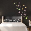 Four Point Star Space Planets Wall Sticker Pack