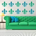 Fleur De Lis Tile Flower Tile Wall Sticker