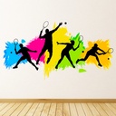 Tennis Game Colourful Wall Sticker