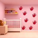 Hand Print School Nursery Wall Sticker Pack