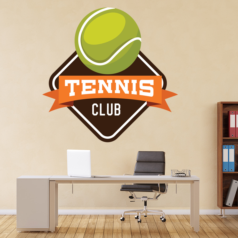 Tennis Club Sports Logo Wall Sticker