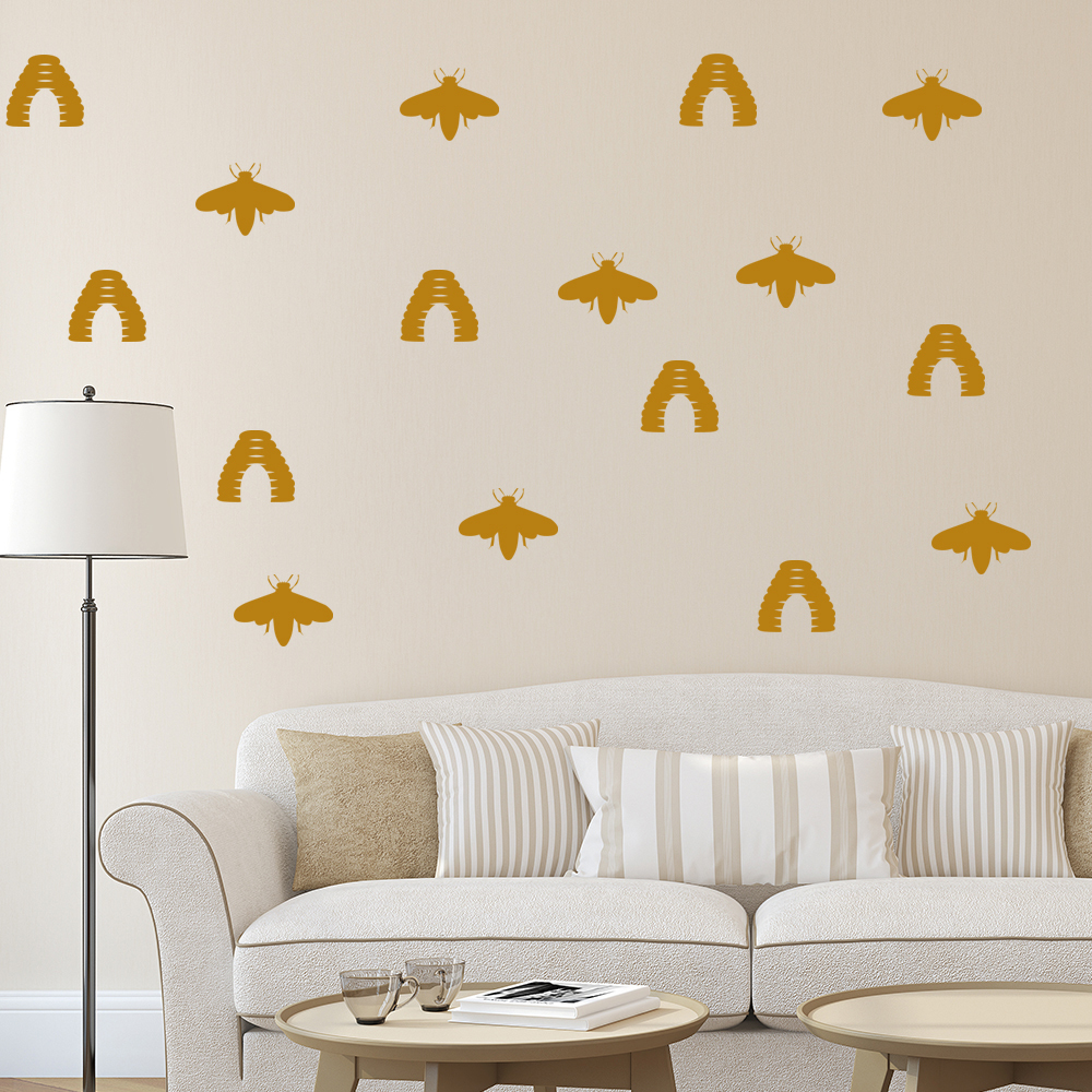 Honey Bee Food Kitchen Wall Sticker Set
