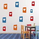 Heart Card Card Games Wall Sticker Pack