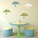 Lightning Cloud Weather Wall Sticker Pack