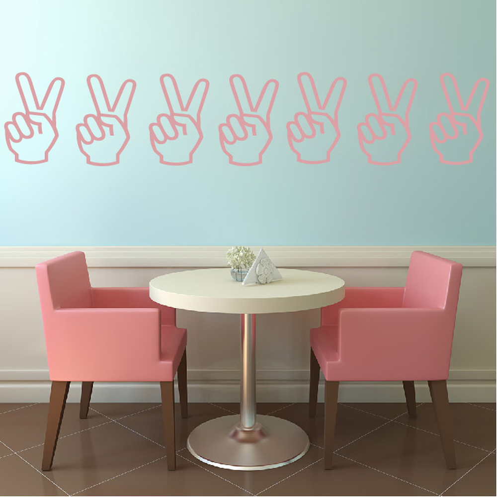 Peace Sign School Nursery Wall Sticker Pack