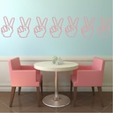 Peace Sign School Nursery Wall Sticker Pack