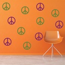 Peace Sign Religious Wall Sticker Pack