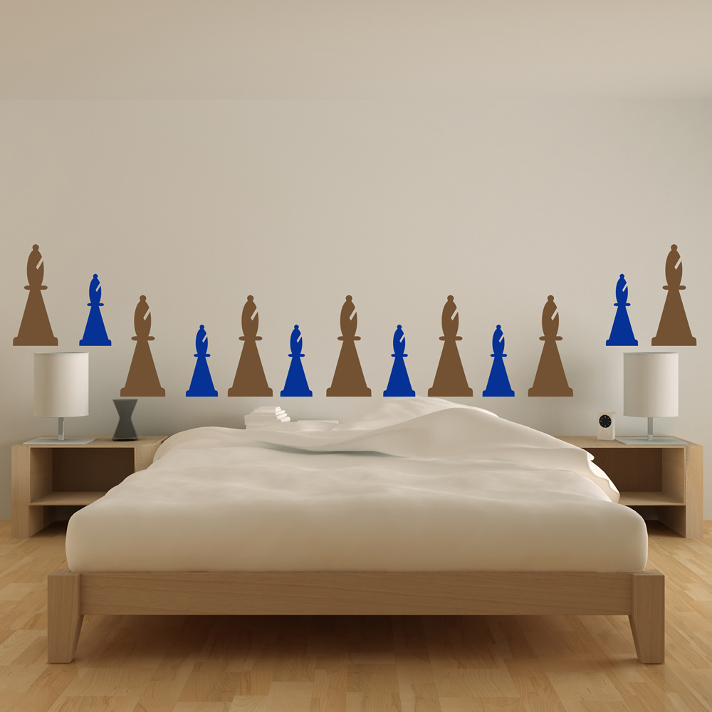 Pawn Chess Piece Board Games Wall Sticker Pack