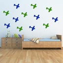 Propeller Plane Aeroplane Wall Sticker Pack