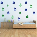 Sail Boat Sailing Transport Wall Sticker Pack