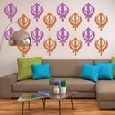 Sikh Emblem Religious Wall Sticker Pack