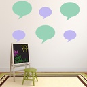 Speech Bubble Circular Shape Wall Sticker Pack