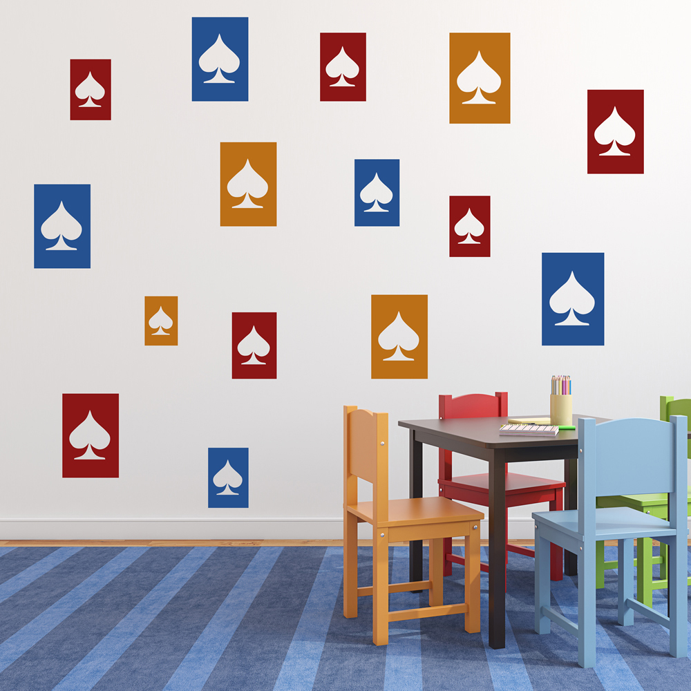 Spade Card Card Games Wall Sticker Pack
