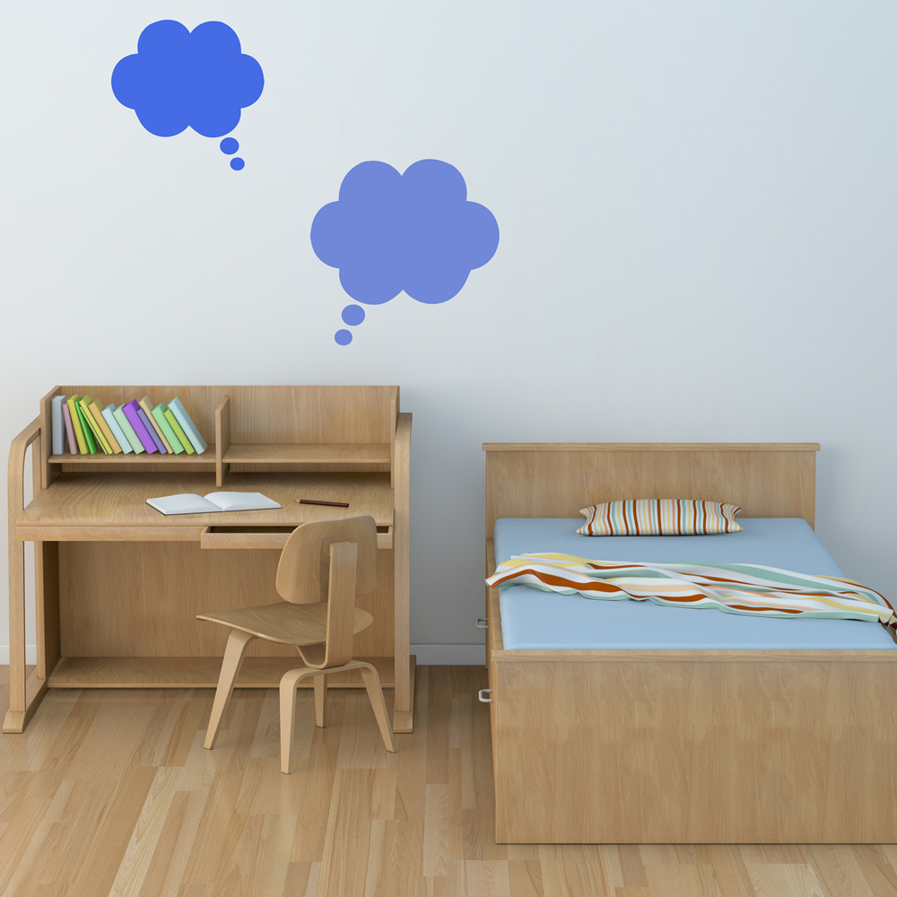 Speech Bubble Cloud Shape Wall Sticker Pack