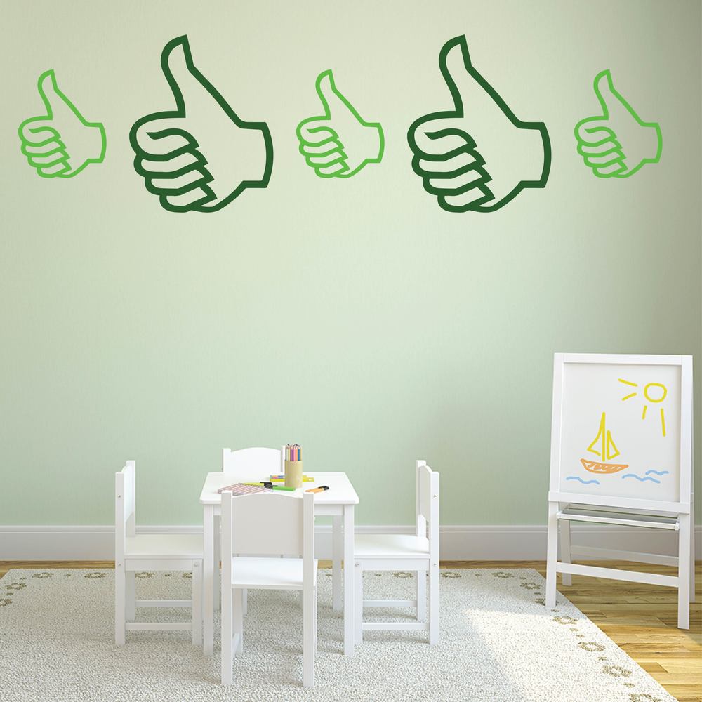 Thumbs Up School Nursery Wall Sticker Pack