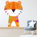 Tiger Colouful Stripes Wall Sticker by Les Petits Buttons