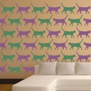 Walking Cat Animals Pets Wall Sticker Pack