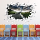 Tornado White Brick 3D Hole In The Wall Sticker