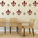 Fleur De Lis Tile Decorative Floral Wall Sticker Pack
