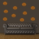 Scary Pumpkin Halloween Wall Sticker