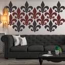 Fleur De Lis Tile Lily Flower Wall Sticker Pack
