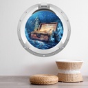 Treasure Chest Porthole 3D Wall Sticker