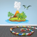 Triceratops Dinosaur Island Wall Sticker