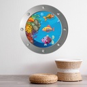 Tropical Fish Porthole Wall Sticker