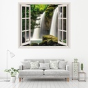 Tropical Waterfall 3D Window Wall Sticker