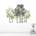 Tropical Zebra Design Wall Sticker