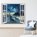 Twilight Dragons 3D Window Wall Sticker