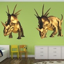 Two Triceratops Dinosaur Wall Sticker