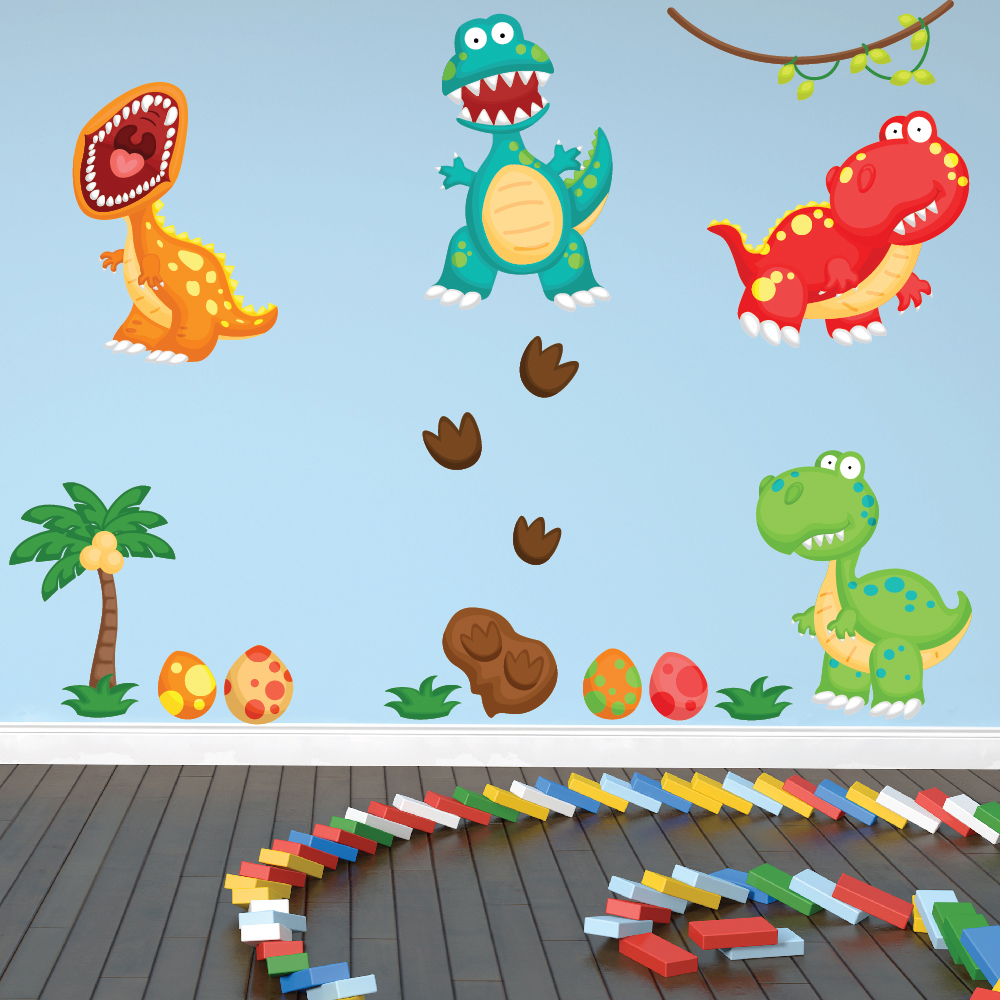 Tyrannosaurus Rex Roar Dinosaur Wall Sticker Set