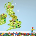 UK Landmark Map Wall Sticker