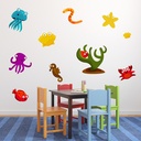 Under The Sea Animals Wall Sticker Set