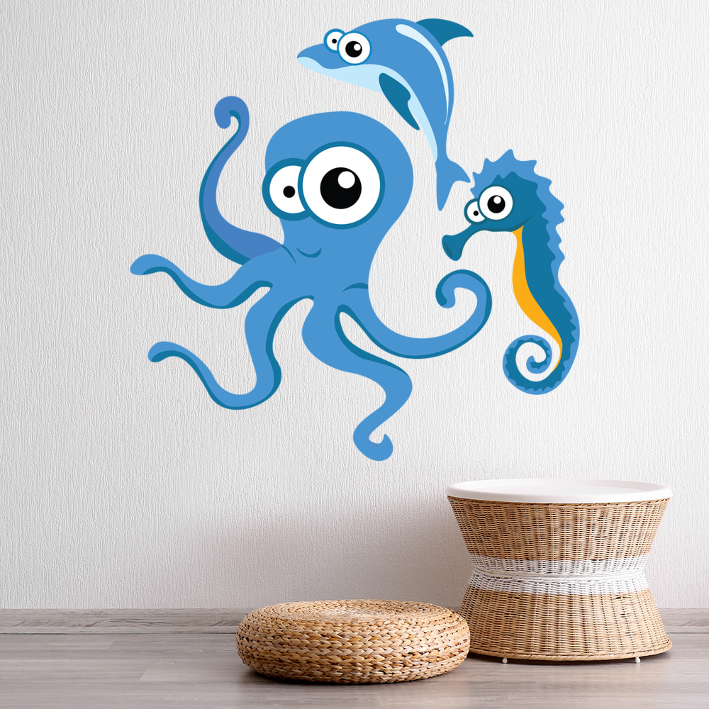 Under The Sea Dolphin Friends Wall Sticker