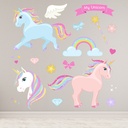 Unicorn & Rainbow Fairytale Wall Sticker Set