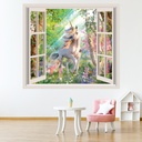 Unicorn Enchanted Forest 3D Window Wall Sticker